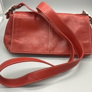 Coach Bag Red Leather Crossbody